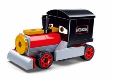 KLOCKI SLUBAN MINI LOKOMOTYWA CZARNA Z NAPĘDEM