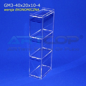 Витрина 40х20х10 из оргстекла 3мм для коллекции, Регалик