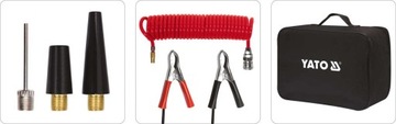 Автомобильный компрессор Yato LED 12В 10бар 60л/мин