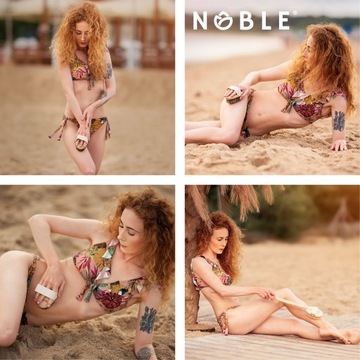 Щетка для сухого массажа Антицеллюлитная нежная щетина кабана NOBLE