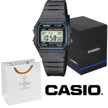 Zegarek dla chłopca CASIO F-91W-1YEG + Pudełko + Torebka Prezent Na Komunię