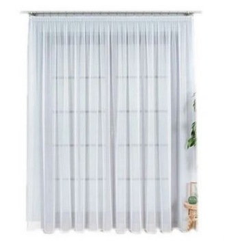 Firana gotowa z woalu gładka wys 260x200cm z taśmą