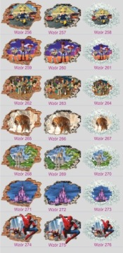 Наклейки на стену для детей 3D СКАЗКИ 100х70см