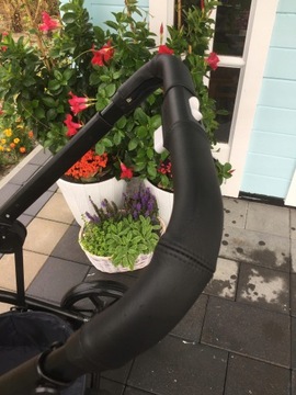 Кожаный чехол на ручку коляски Cybex Talos.