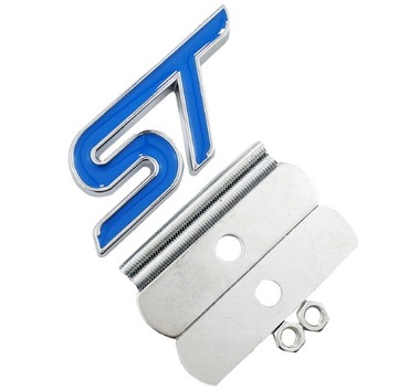 EMBLEMAT LOGO ZNACZEK FORD ST NA GRILL - NIEBIESKI