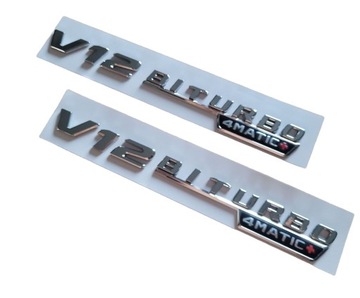 Emblemat do Mercedes na błotnik V12 Biturbo 4M+