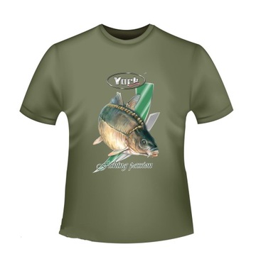STYLOWA KOSZULKA T-SHIRT Z RYBĄ - KARP