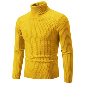 Autumn and Winter Men's New Warm High Neck Solid E