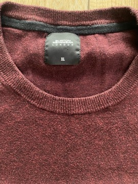 Sweter męski bordowy XL Burton Menswear London nr8