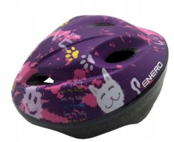 Kask rowerowy dziecięcy regulowany Enero Love Kitt