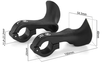 ROGI CHWYTY WSPORNIKI NA KIEROWNICĘ ROWEROWE ERGONOMICZNE FLUORESCENCYJNE