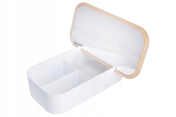 ОРГАНАЙЗЕР ДЛЯ КОСМЕТИКИ с зеркалом, контейнер для ванной комнаты с 3 отделениями