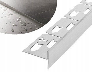 Listwa Spadkowa Brodzikowa Nikiel Szczotkowany Prawa INOX Rea 120 cm