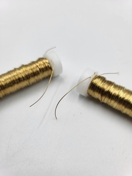 Проволока декоративная золотая, 2 шт., 30 м, катушка металлическая.