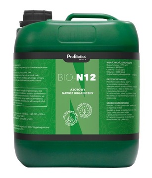 BIO-N12 5L - Azotowy nawóz ekologiczny. Stymulator dolistny