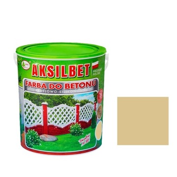 FARBA AKSILBET DO BETONU OGRODZEŃ 5 L PIASKOWY
