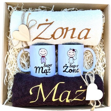 Свадебный подарок ТОЛСТАЯ ВЫШИВКА Полотенца Кружки Муж Жена