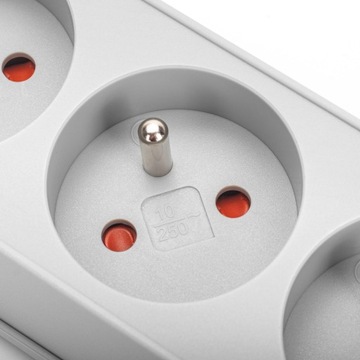 УСТРОЙСТВО ПИТАНИЯ 5 РОЗЕТОК 3 м СЕРЫЙ