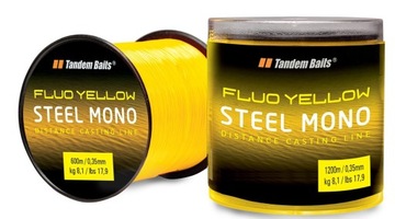 Żyłka Tandem Baits Steel Mono Fluo Yellow 0,35 mm x 1200 m