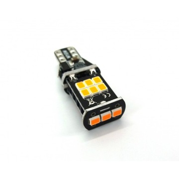 Żarówka LED T15 W16W 12V 12W 980lm CAN pomarańczow