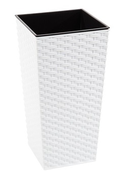 DONICA OSŁONKA BIAŁA RATTAN 19x19 H36 Z WKŁADEM