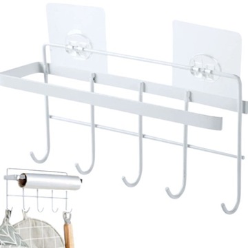 WIESZAK NA RĘCZNIKI SAMOPRZYLEPNY BEZ WIERCENIA Z HACZYKAMI DO ŁAZIENKI