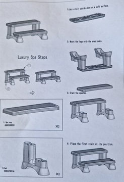 Лестница для джакузи 90х65х42