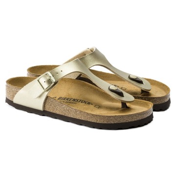 Klapki Damskie Birkenstock 1016109 GIZEH BF NARROW Złote 39