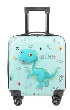 DINOZAUR DINOZAURY 3D WALIZKA DZIECIĘCA SZYFR 4 KÓŁKA PODRÓŻNA