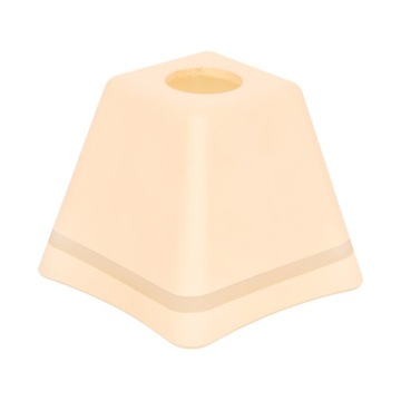 Klosz Do Lampy Beżowy Szklany Trapez Nowoczesny