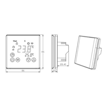 ТЕРМОСТАТ Терморегулятор для пола 16А LCD