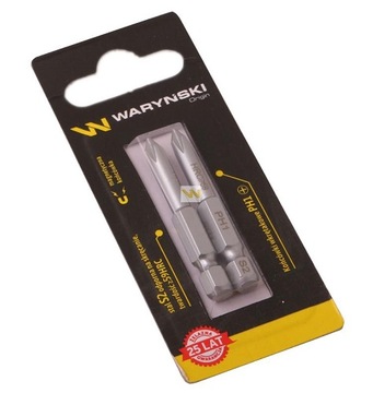 Końcówki wkrętakowe PH1 50mm 2SZT. Waryński