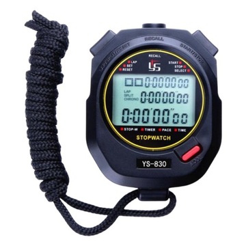 Cyfrowy chronograf 3-rzędowy wyświetlacz Stoper Zegar Ręczny stoper LCD