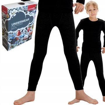 CORNETTE kalesony chłopięce czarne 158/164