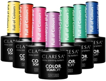 CLARESA FULL OF COLOURS LAKIER HYBRYDOWY KOLEKCJA na lato LETNI MANICURE