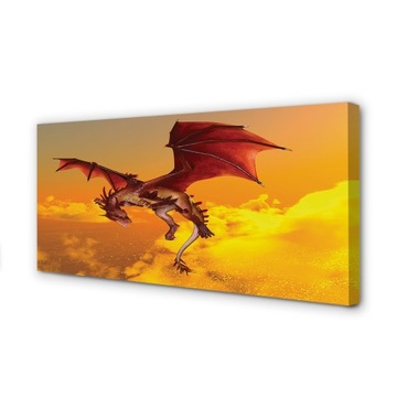 Obraz foto na płótnie Chmury smok niebo 120x60 cm