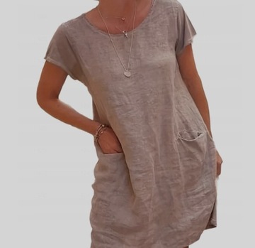 SUKIENKA LETNIA PLAŻOWA MIDI ZWIEWNA BAWEŁNIANA, 3XL
