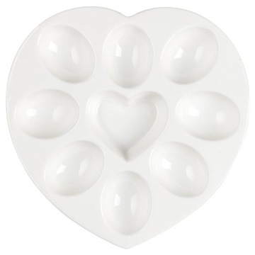Talerz porcelanowy do jaj Florina Serce 20 x 20 x