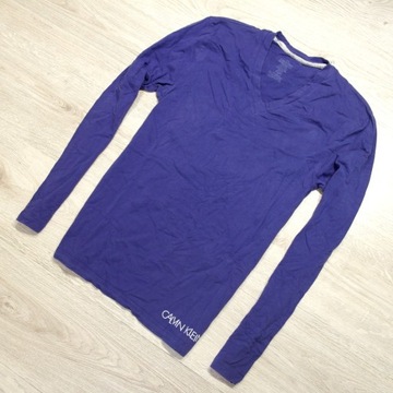 CALVIN KLEIN _ MARKOWA MODNA BLUZKA Z LOGO _ S/M