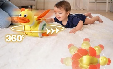 СЕНСОРНАЯ ИНТЕРАКТИВНАЯ ИГРА УТКА, ИГРУШКА ДЛЯ РЕБЕНКА ДЛЯ ПОЛЗАНИЯ