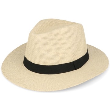 Kapelusz słomkowy trilby na lato panama fedora