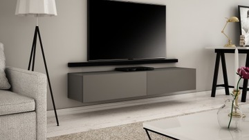 SZAFKA RTV WISZĄCA 180 CM SZARY MAT