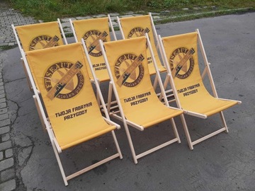 Деревянный шезлонг с вашим собственным ПРИНТОМ, ЛОГОТИПОМ