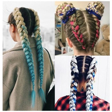 Синтетические волосы для плетения длинных экрю