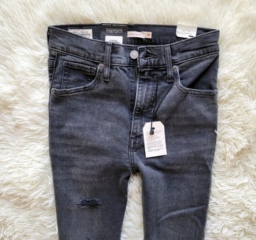 rurki LEVI'S Mile High Super Skinny W31 L30 PREMIUM wysoki stan