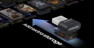 Миниатюрный флэш-накопитель Samsung FIT Plus USB 3.1 256 ГБ 400 МБ/с