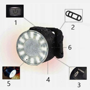 ВЕЛОСИПЕДНАЯ ЛАМПА ПЕРЕДНИЙ ЗАДНИЙ ФОНАР СВЕТОДИОДНЫЙ USB ДЛЯ ВЕЛОСИПЕДНОГО РУЛЯ МОЩНЫЙ ЯРКИЙ