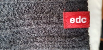 Sweter peleryna Esprit wełna grafit r.S super