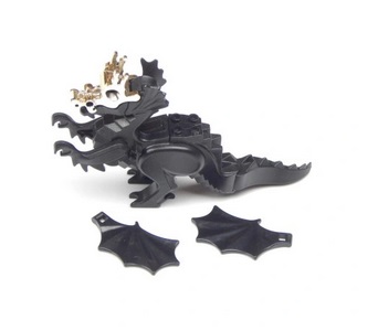 122b. Lego Castle - Smok Dragon 6129c02 Czarny chrom