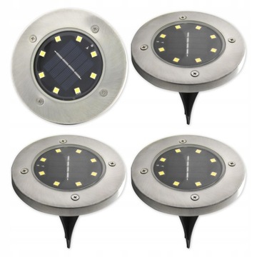 4x LAMPA LED SOLARNA CZUJNIK OGRODOWA ZEWNĘTRZNA